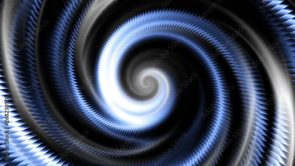 Poster Endless spinning futuristic Spiral. Seamless looping footage. Abstract helix.