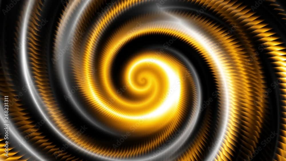 Poster Endless spinning futuristic Spiral. Seamless looping footage. Abstract helix.