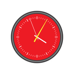 Clock face with round frame. Wall clock for business office. Watch for the design of applications and web sites. Elegant clock with arrows to show different time zones in cities.