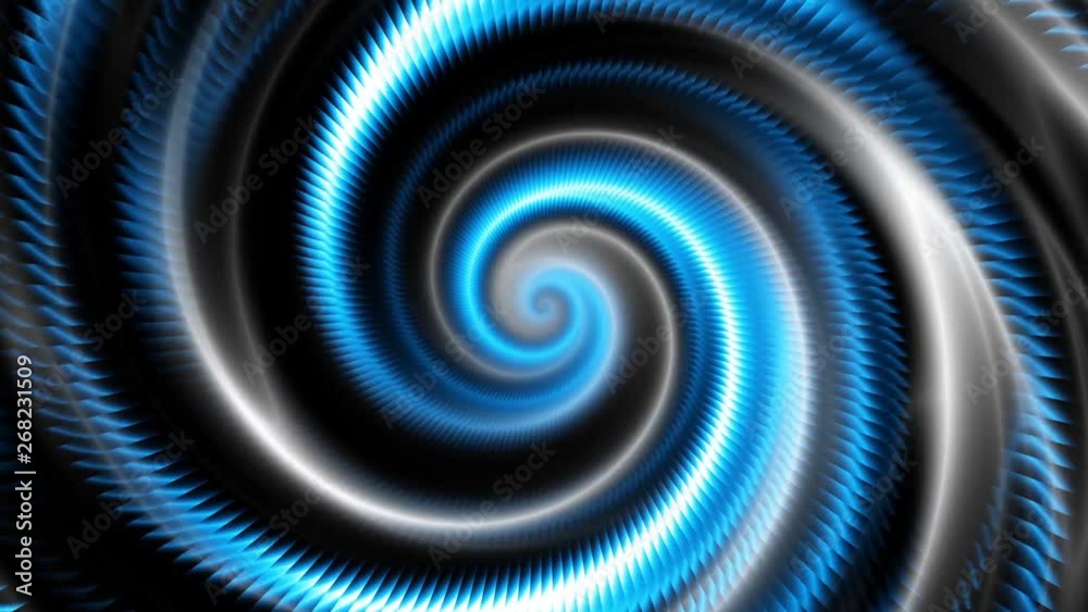 Poster Endless spinning futuristic Spiral. Seamless looping footage. Abstract helix.