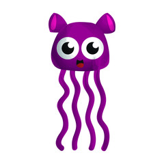 Cute Crazy Monster Character