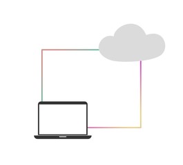 Design of cloud data illustration