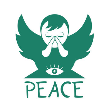 flat peace symbol