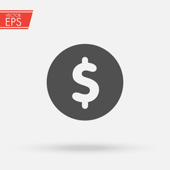 Money icon. Bank cash symbol. Currency payment illustration. Dollar coin image. The concept of banking or business services.