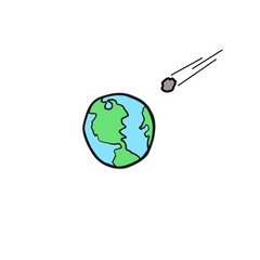 Meteorite falling in the earth © RATOCA