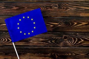 National day of European Union concept with flag on wooden background top view © 9dreamstudio