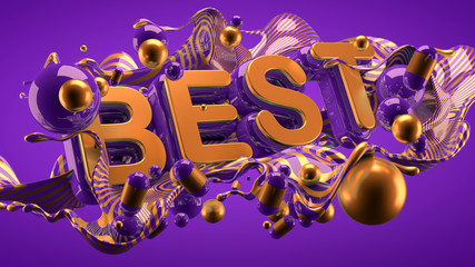 Abstract slogan background. 3d illustration, 3d rendering.