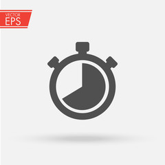 Timer icon vector. Waiting, chronometer, Time stopwatch and Clock concept. Sign isolated on white background. Clock timer alert in Trendy Flat style for graphic design, Web site, UI. EPS10