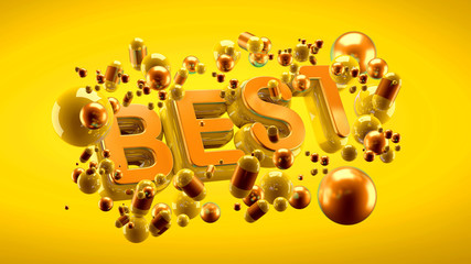 Abstract slogan background. 3d illustration, 3d rendering.