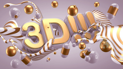 Abstract slogan background. 3d illustration, 3d rendering.