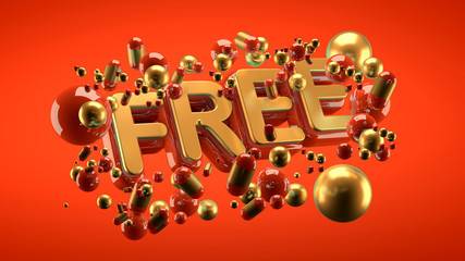 Abstract slogan background. 3d illustration, 3d rendering.