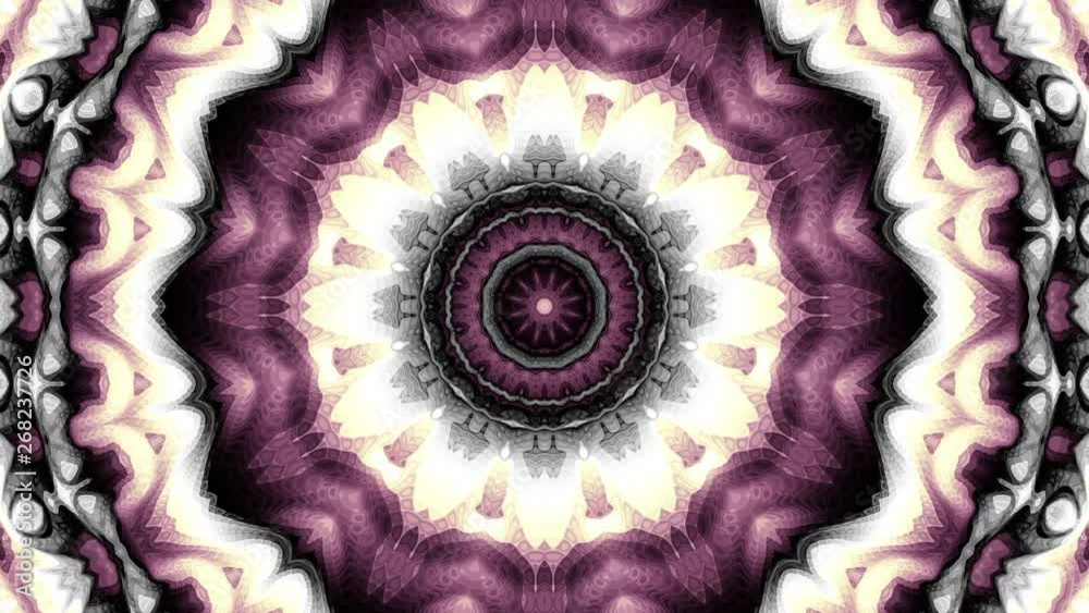 Poster spinning abstract magic circle. esoteric cosmic mandala. loop footage.