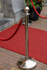 rope barriers on VIP entrance