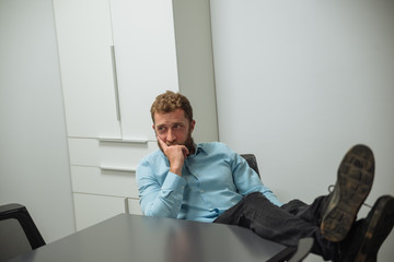Fototapeta premium Businessman work in his office