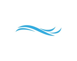 Obraz premium Water Wave symbol and icon Logo Template