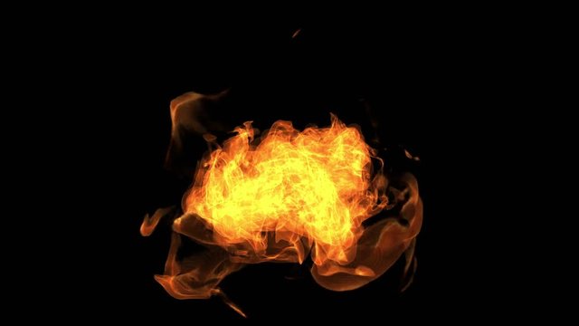 Fire explosion to the camera with Alpha Channel