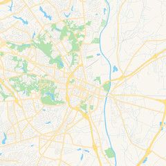 Fototapeta na wymiar Empty vector map of Fayetteville, North Carolina, USA