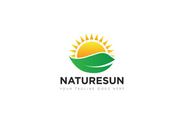 sun logo and icon vector illustration design template