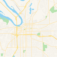 Empty vector map of Montgomery, Alabama, USA