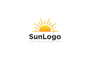 sun logo and icon vector illustration design template