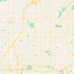Fototapeta premium Empty vector map of Overland Park, Kansas, USA