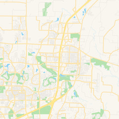 Empty vector map of McKinney, Texas, USA
