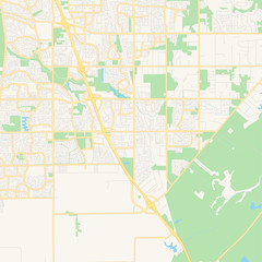 Empty vector map of Elk Grove, California, USA