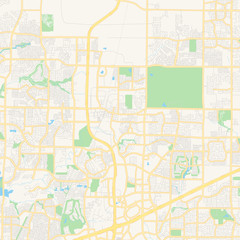 Empty vector map of Frisco, Texas, USA - obrazy, fototapety, plakaty