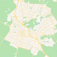 Empty vector map of Salinas, California, USA