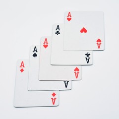 Jugada imposible de poker, repóquer de ases