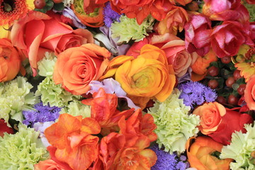 Colorful wedding flowers