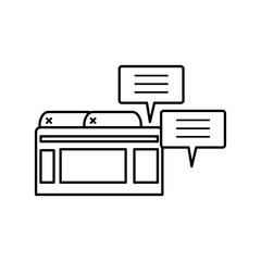 webpage template media and speech bubbles