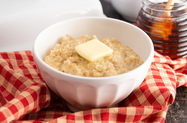 Oatmeal with Butter and Sweetened with Honey