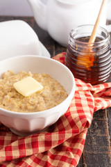 Oatmeal with Butter and Sweetened with Honey