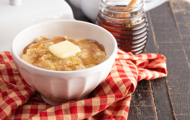 Oatmeal with Butter and Sweetened with Honey
