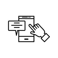 smartphone with chat bubbles