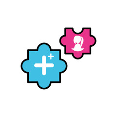 Obraz premium female user account with pluss add symbol