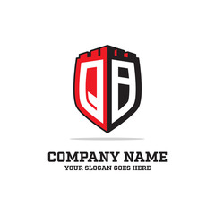 QB Initial letter logo design , clean and clever vector - can used technology, internet,antivirus, real estate, gym