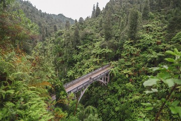 Couple staring out on the bridge to nowhere