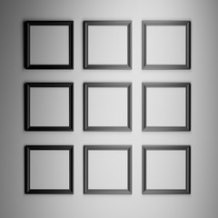 Nine square frames