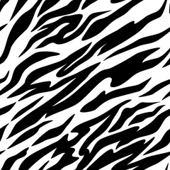 Fototapeta na wymiar Animal print, zebra stripes, seamless pattern