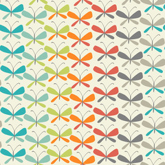 Seamless pattern with moths