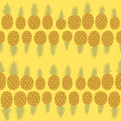 Seamless pattern with pineapples
