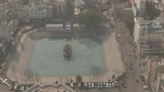 Govindaraj temple in Tirupati, India, 4k aerial ungraded/raw