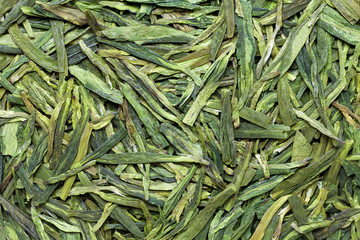 China Longjing tea （Dragon well tea）, Food background.