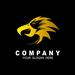 Fototapeta premium Furious eagle head sport vector logo concept isolated on withe background