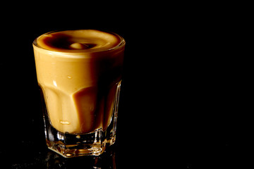 Glass of coffee latte 