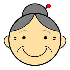 おばあさんの顔