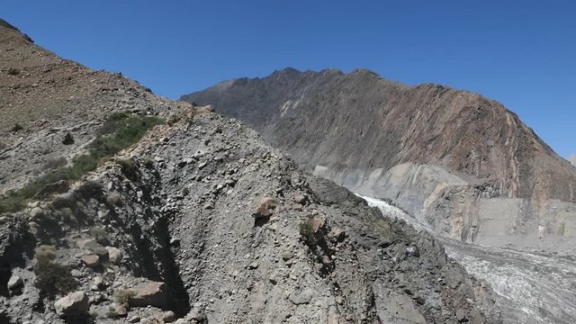 Take a look around the scenic surroundings of the  Pasu Glacier.