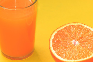 Delicious oranges and orange juice